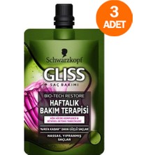 Schwarzkopf Gliss Bio-Tech Haftalık Bakım Terapisi 50 ml (3 Adet)