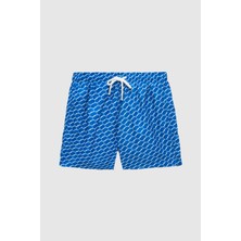 Twn Regular Fit Mavi Baskılı Şort Mayo 0EC62AP33613M