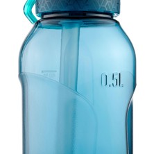 Decathlon Quechua Pipetli Plastik Matara - 0,5 Litre - Mavi - 900