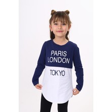Toontoy Kids Kız Çocuk Paris London Baskılı T-Shirt