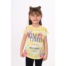 Toontoy Kids Kız Çocuk Sometimes Baskılı Tişört