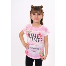 Toontoy Kids Kız Çocuk Sometimes Baskılı Tişört