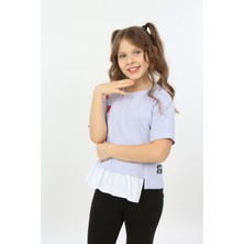 Toontoy Kids Kız Çocuk Cool And Fancy Yazılı Kalp Baskılı Tişört