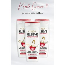 Elseve Komple Onarıcı 5 Yapılandırıcı Şampuan 390 ml x 3 Adet