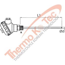 Thermokotec Kafalı Tip PT100 8 x 500 mm