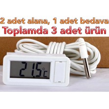 Sevgift 3 Adet Tpm-30 Soketli Panel Tip Kablolu Termometre