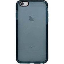 iPhone 6 ile Uyumlu Kenar Renkli Shock Şeffaf Silikon Telefon Kılıfı