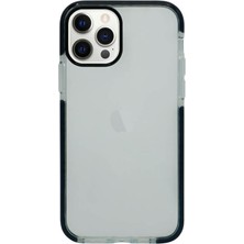 iPhone 14 Pro Max ile Uyumlu Kenar Renkli Shock Şeffaf Silikon Telefon Kılıfı