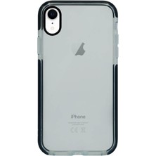 iPhone XR ile Uyumlu Kenar Renkli Shock Şeffaf Silikon Telefon Kılıfı