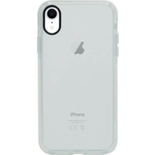 iPhone XR ile Uyumlu Kenar Renkli Shock Şeffaf Silikon Telefon Kılıfı