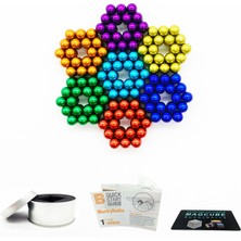 KiddoZone Toy 5 mm 252 Adet Küp Bina Blok Neodymium Neocube Manyetik Mıknatıs Toplar Nts Bilye Bulmaca Sıkıştırma Toplam Oyuncular Yedi Renk (Yurt Dışından)