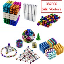 KiddoZone Toy 5 mm 387 Elbise Adet Küp Bina Blok Neodymium Neocube Manyetik Mıknatıs Toplar Nts Bilye Bulmaca Sıkıştırma Toplam Oyuncular (Yurt Dışından)