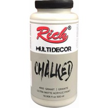 Rich Multi Decor Chalked 500 cc Granit Akrilik Boya Yüksek Örtücülüğe Sahip Mat Görünüm