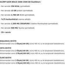 Olimp Gain Bolic 6000 3500 Gr Çikolata- Karbonhidrat/Gainer