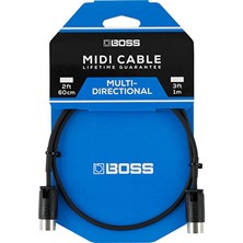 BOSS BMIDI-PB2 Ucunun Açısı Ayarlanabilen 60cm Midi Kablosu