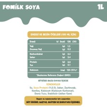 Fomilk Soya Sütü 1 L Glutensiz Bitkisel Bazlı Laktozsuz Vegan