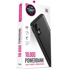 Powerway  10.000 Mah Kablolu Dijital Göstergeli 10.000 Mah Garantili Dahili Stand TX109 Siyah Powerbank