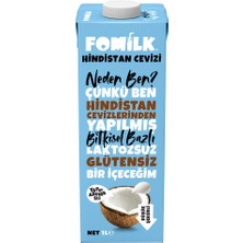 Fomilk Hindistan Cevizi Sütü 1 L Glutensiz Bitkisel Bazlı Laktozsuz Vegan