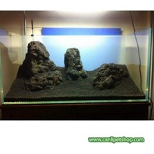 Canlı Petshop Dekoratif Doğal Lav Kaya Siyah (10X10) 10 Adet