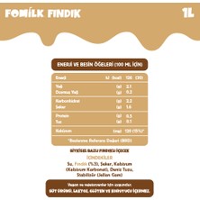 Fomilk Fındık Sütü 1 L Glutensiz Bitkisel Bazlı Laktozsuz Vegan