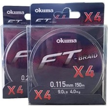 Okuma Ft-*4 Braided Line 150 mt Grey Örgü Ip 0,330MM