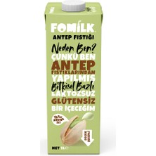 Fomilk Antep Fıstığı Sütü 1 L Glutensiz Bitkisel Bazlı Laktozsuz Vegan