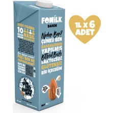 Fomilk Badem Sütü 1 L X6 Glutensiz Bitkisel Bazlı Laktozsuz Vegan