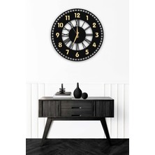 Lupokraft Dekoratif Aynalı Duvar Saati 50X50CM + Vazo Tablo