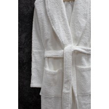 Class %100 Pamuk Şalyaka Bukle Bornoz Ekru