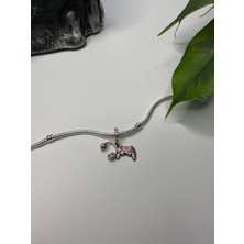 Ni Aksesuar Gümüş S925 Damgalı Game Girl Sallantılı Charm