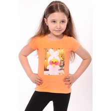Toontoy Kız Çocuk Baskılı Tişört
