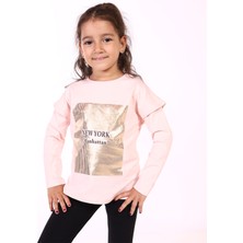 Toontoy Kız Çocuk Baskılı Tişört