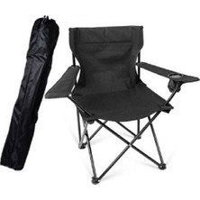 Four Season Katlanır Kamp Sandalyesi Siyah Taşıma Çantalı