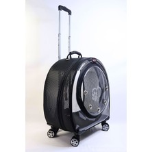 Migno Jumbo Boy Fileli Kedi Köpek Taşıma Valizi Çekçekli Sırt Çantası Tekerlekli Model Siyah [enerji Sınıfı A]