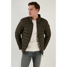 Buratti Dik Yaka Fermuarlı Cepli Slim Fit Şişme Mont Erkek Mont 649002
