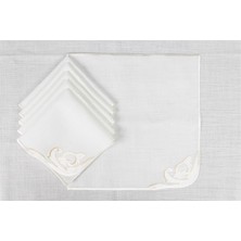 Mikasa Moor Eliz Beyaz 6'lı 40 x 40 Peçete