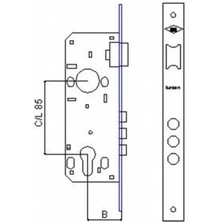 Tursan 3 Milli Silindirli Gömme Kilit Cerman Barelli 45 mm Çift Yönlü Gri 1 Adet