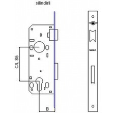 Tursan Silindirli Gömme Kilit 35 mm