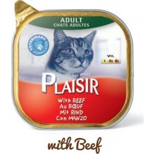 Plaisir Sığır Etli Yaş Kedi Maması 100 gr