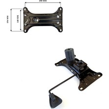 Depolife Ofis Büro Çalışma Koltuğu Için Tek Kol Metal Şase Tilt Mekanizma (15X25CM) Yedek Parça