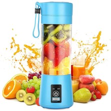 Portatif Taşınabilir El Blender 380 Ml Usb Şarjlı Mavi (3791)