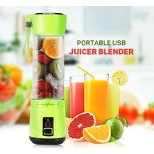 Portatif Taşınabilir El Blender 380 Ml Usb Şarjlı Yeşil (3791)