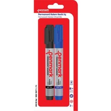 Penmark Permanent Marker Kesik Uç  2'li Vakumlu Blister Siyah Mavi