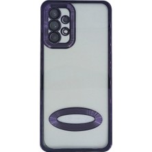 Plus Samsung A53 ile Uyumlu Roma Lensli Lazer Slot Şeffaf Kılıf