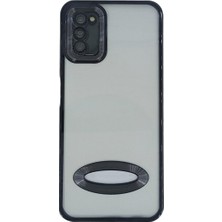 Plus Samsung S21 Fe ile Uyumlu Roma Lensli Lazer Slot Şeffaf Kılıf