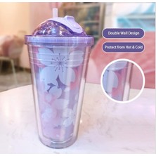 Hainan Shenda 480 ml Büyük Kapasiteli Su Şişesi - Mor (Yurt Dışından)