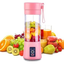 Happy World Shopping Taşınabilir Blender Mini Mikser Elektrikli Meyve Sıkacağı Makinesi Taze Meyve Suyu Blender Smoothie Maker Blender Kupası Şişe Seyahat Mutfak (Yurt Dışından)