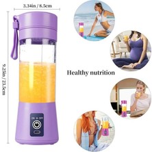 Happy World Shopping Taşınabilir Blender Mini Mikser Elektrikli Meyve Sıkacağı Makinesi Taze Meyve Suyu Blender Smoothie Maker Blender Kupası Şişe Seyahat Mutfak (Yurt Dışından)