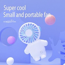 Happy World Shopping USB Yaz Açık Taşınabilir Şarj Küçük Astronot Fan Soğutucu Masaüstü Fan El Fanı (Yurt Dışından)