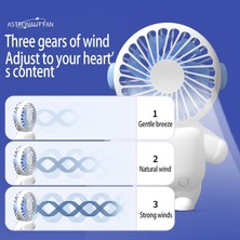Happy World Shopping USB Yaz Açık Taşınabilir Şarj Küçük Astronot Fan Soğutucu Masaüstü Fan El Fanı (Yurt Dışından)